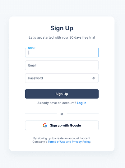 Account setup